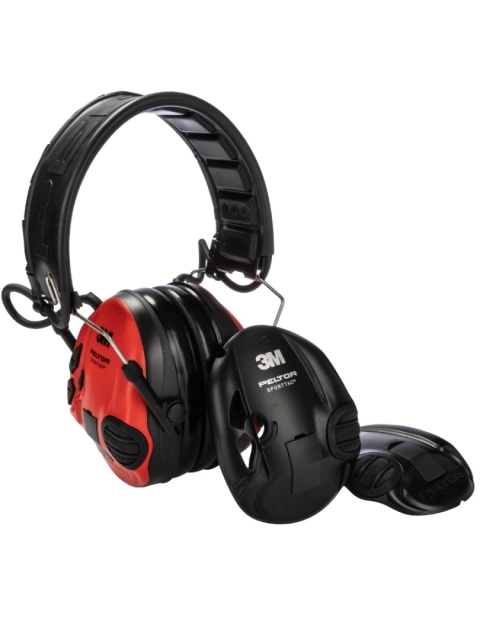 Ochronniki słuchu aktywne 3M Peltor SportTac czerwony/czarny