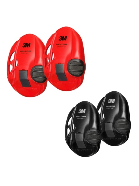 Ochronniki słuchu aktywne 3M Peltor SportTac czerwony/czarny