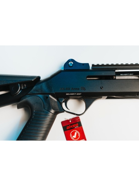 STRZELBA SAMOPOWTARZALNA AKSA S4 TACT. BLACK KAL. 12/76 / KOLBA TELESKOPOWA