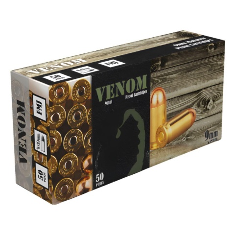 9 PARA NABÓJ KULOWY FMJ VENOM MEDEF 115GR (7,5G)