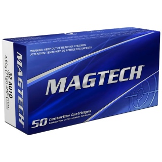 7,65 BROWNING / 32 AUTO NABÓJ KULOWY JHP / 71 GRAIN / 4,6 G (MAGTECH) 32B